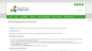 WIOA Application Process — CareerSource Pinellas