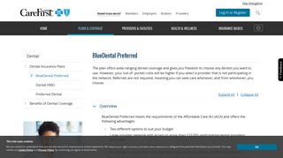 BlueDental Preferred | CareFirst BlueCross BlueShield