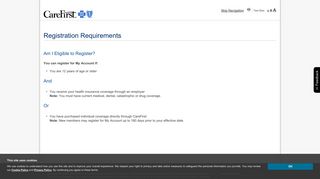 Registration Requirements | CareFirst BlueCross BlueShield