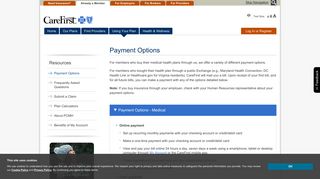 Payment Options | CareFirst BlueCross BlueShield