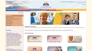 Employee Portal Page - St. Joseph's Care Group