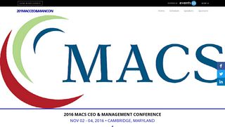 2016 MACS CEO & Management Conference - EventsXD