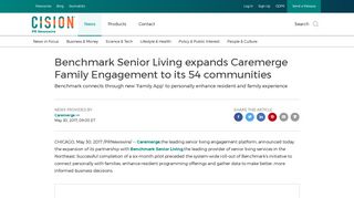 Benchmark Senior Living expands Caremerge Family Engagement to ...