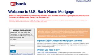 US Bank Home Mortgage Customer CareNet CCN