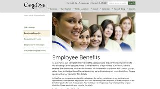 CareOne Employee Benefits | CareOne - A Senior Care Company