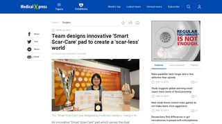 Team designs innovative 'Smart Scar-Care' pad to create a 'scar-less ...