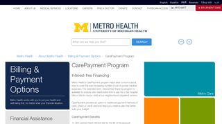 CarePayment Program - Metro Health Hospital Metro Health