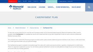 CarePayment Plan - Memorial Healthcare
