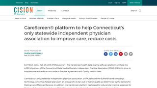 CareScreen® platform to help Connecticut's only statewide ...