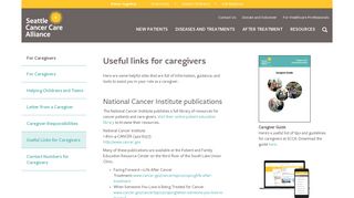 Useful links for caregivers | Seattle Cancer Care Alliance