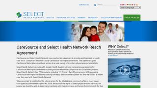 CareSource and Select Health Network Reach Agreement | Select ...