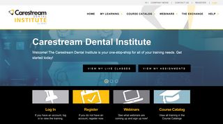 MasterWorks LearnCenter - Login for Carestream Dental Institute
