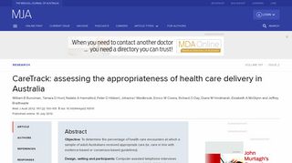CareTrack: assessing the appropriateness of health care delivery in ...