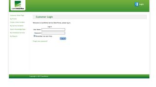 CareWorks ServiceDesk: Customer Login