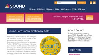 Sound Earns Accreditation by CARF - Sound