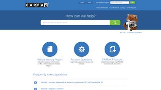 CARFAX™ - Customer Support Center