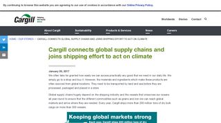 Cargill connects global supply chains and joins shipping effort to act ...