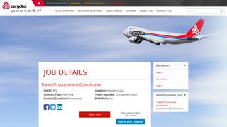 Cargolux - Travel/Procurement Coordinator - Houston NA IAH