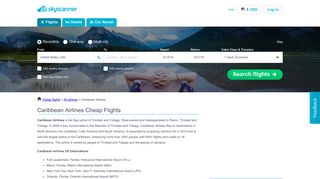 Caribbean Airlines Flights: Cheap Tickets and Deals | Skyscanner