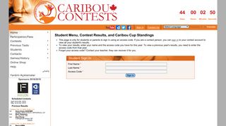 Your Results - Caribou Contests