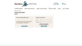 Log In - Caribou Coffee | Your Account