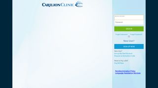 Terms and Conditions - MyChart - Login Page - Carilion Clinic