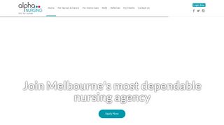 Alpha Nursing - Nursing and in home care agency Melbourne