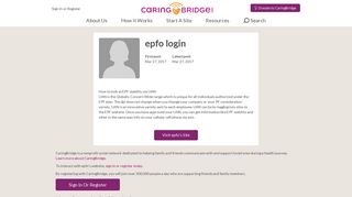epfo login | CaringBridge