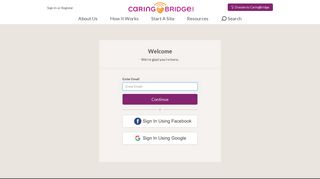 You're Invited to Visit a CaringBridge Website | Sign in to CaringBridge