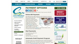 Payment Options | Central Arkansas Water
