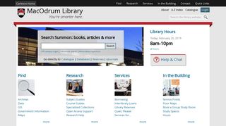 MacOdrum Library | You're smarter here. - Carleton University