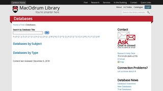 Databases | MacOdrum Library - Carleton University