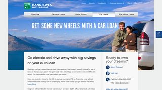 Car Loans | Car Loan Rates | Bank of the West