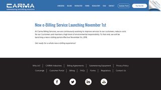 New e-Billing Service Launching November 1st | CARMA Billing ...