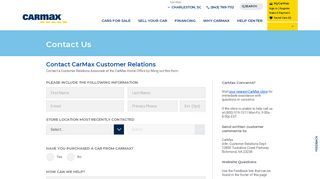 Corporate Contact Form | CarMax
