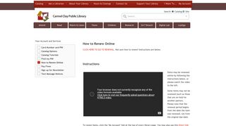 CCPL: How to Renew Online - Carmel Clay Public Library