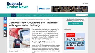 Carnival's new 'Loyalty Rocks!' launches with agent sales challenge