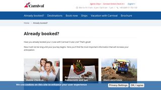Already booked? - Carnival Cruise Line