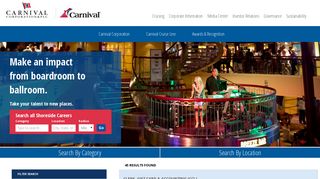 Search our Job Opportunities at Carnival Cruise Lines
