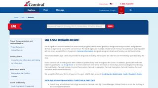 Sail & Sign Onboard Account | Carnival Cruise Line