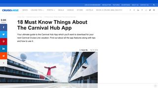 18 Must Know Things About The Carnival Hub App - Cruise Hive