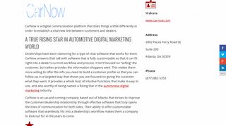 CarNow | Automotive Chat Software Tools - Automotive Website Awards