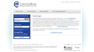 Client Login | Carolina Bank | South Carolina