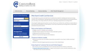 Merchant Credit Card Services | Carolina Bank | South Carolina