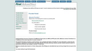 Provider Portal - FirstCarolinaCare Insurance Company