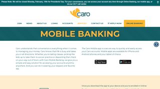 Mobile Banking – Caro Federal Credit Union