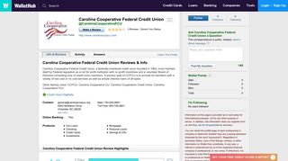 Carolina Cooperative Federal Credit Union Reviews - WalletHub