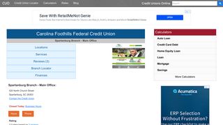 Carolina Foothills Federal Credit Union - Spartanburg, SC