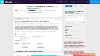 Carolina Foothills Federal Credit Union Reviews - WalletHub