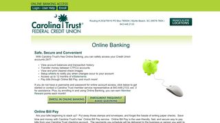 Online Banking | Carolina Trust Federal Credit Union